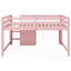 Lit mezzanine double pleine grandeur avec bureau intégré Rangement - Aucun sommier requis, fabrication en pin robuste-744853149