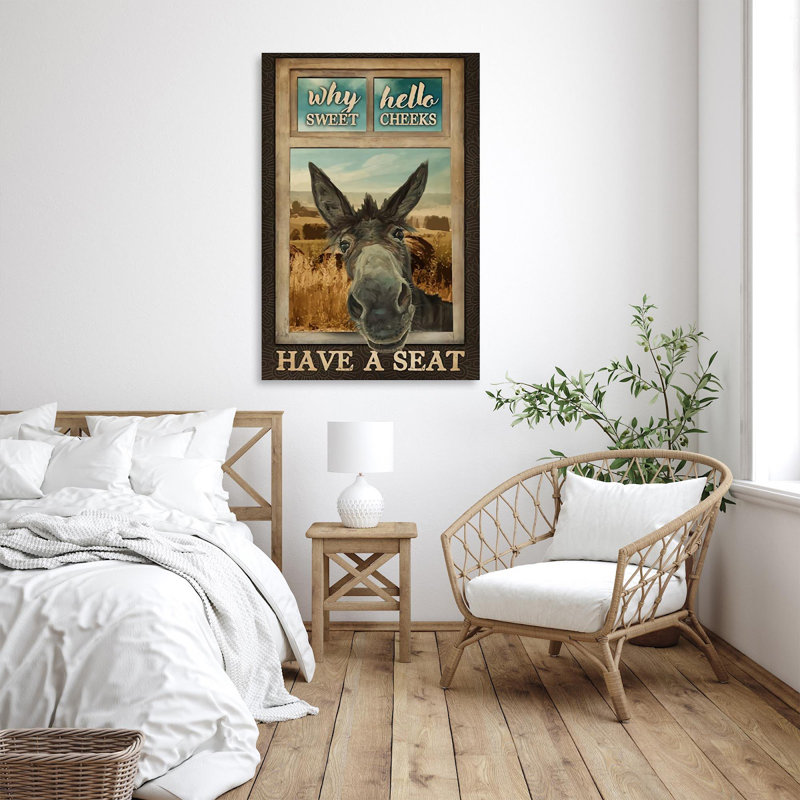 «Have a Seat Why Hello Sweet Cheek», impression sur toile tendue, H 14 po x l 11 po x P 1,25 po