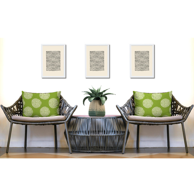 Housse et insert de coussin rectangulaire en polyester pour l'intérieur et l'extérieur, Vert