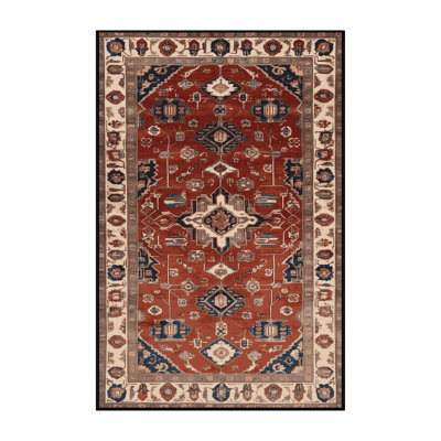Machine Washable Persian Brown Area Rug