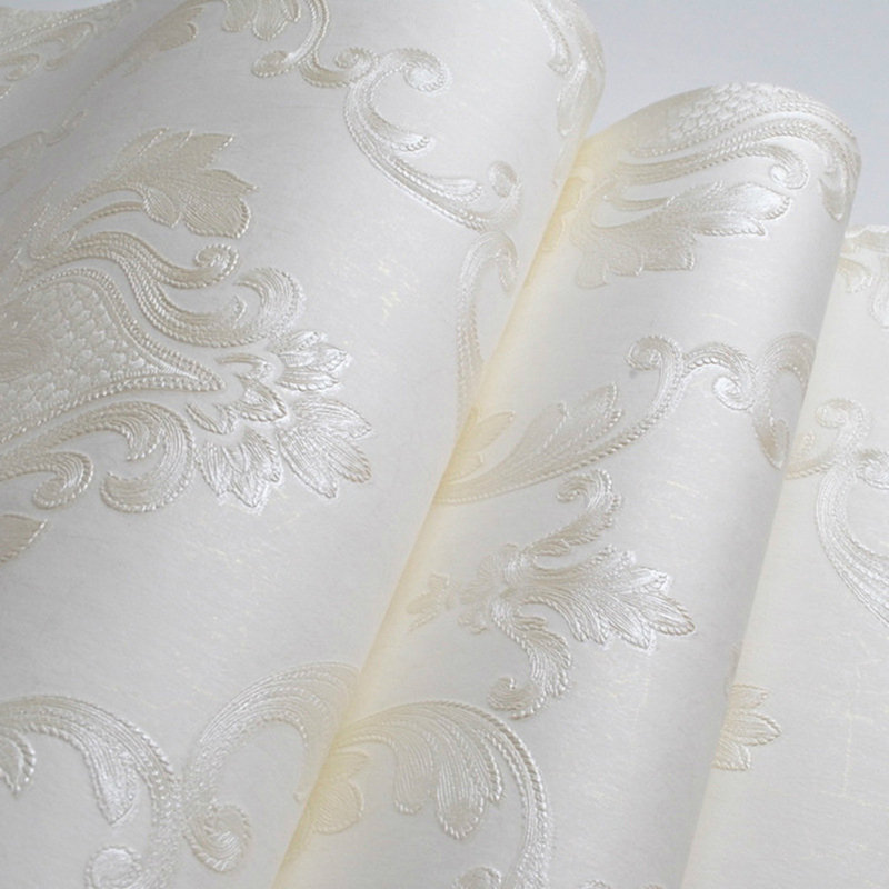 Rouleau de papier peint Deakyne, Blanc crème