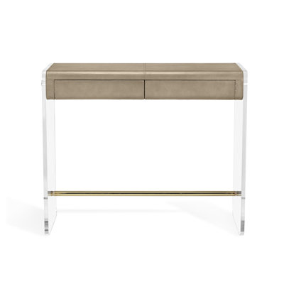 Cora Leather Plastic / Acrylic and Brass Writing Desk