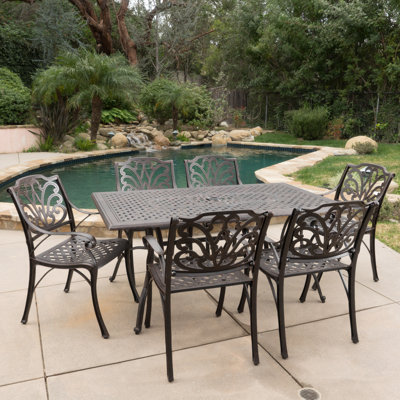 Ralls 6 - Person Patio Dining Set with Rectangular Table