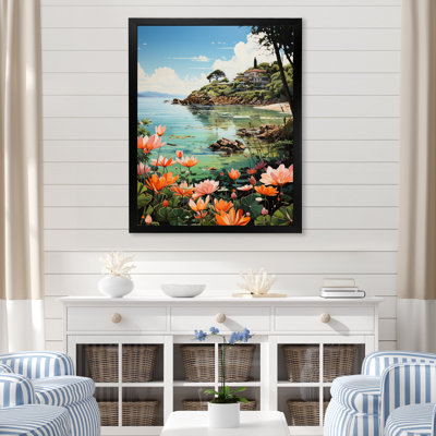 Bedrie Coastaltropical Tropical Paradise Pointillism II sur toile
