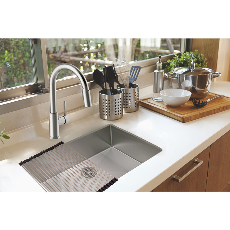 32x18 Satin Stainless Steel Undermount Kitchen Sink with Accessories