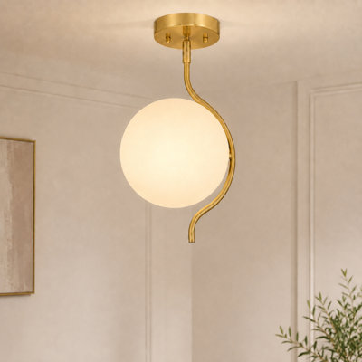 Glass Semi Flush Mount