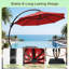 Parasol déporté incurvé de 3,65 m (12 pi) avec base, sacs de lestage et housse, pour terrasse et jardin.-133710184-134444450