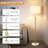 Floor Lamp For Living Room Adjustable Tall Standing Lamp, 3-Way Dimmable Floor Lamp For Bedroom Office, Black Gold Lamp With Marble Base And White Linen Shade, 6W 3000K LED Blub Included-1106407346-1106405455