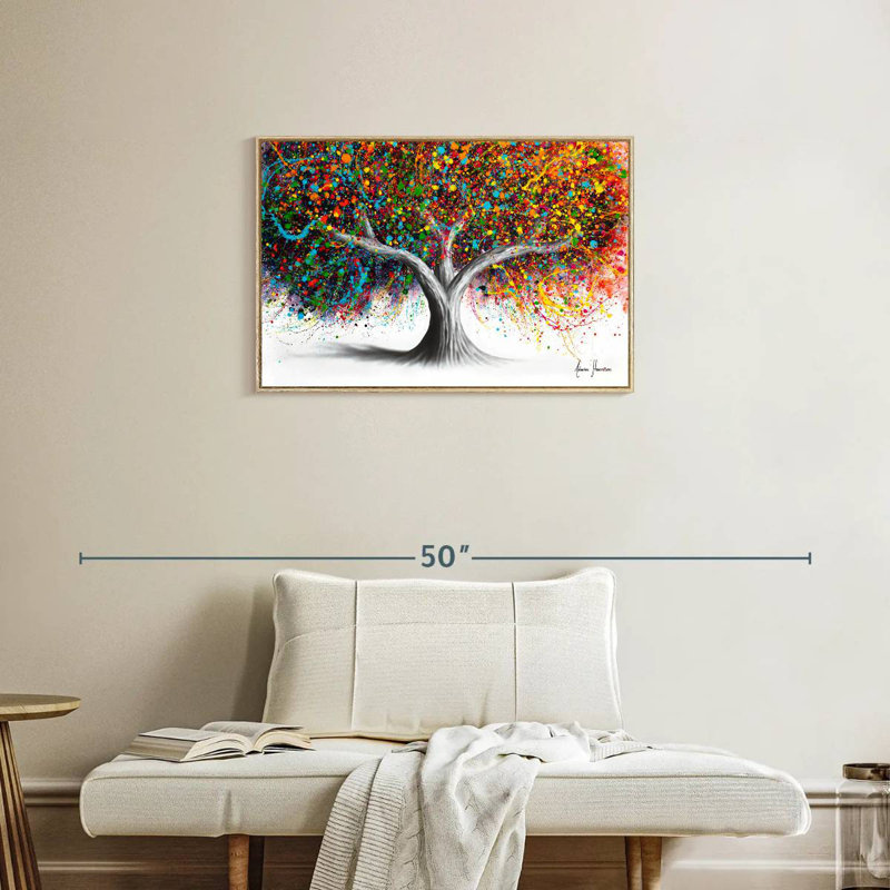 Arbre de célébration, Cadre flottant en bois naturel, 31 po x 21 po