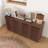 Minimalist Style Storage Cabinet With Solid Wood Slatted Doors