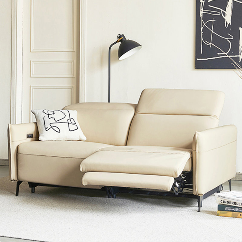 Causeuse-coussin modulaire 100% polyester crème