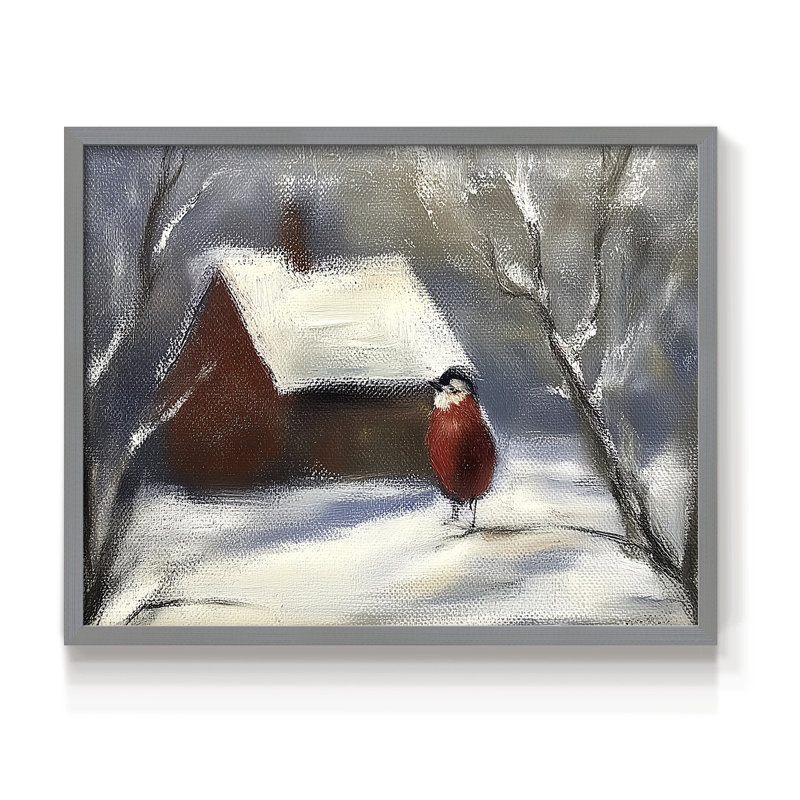 Art de Noël - DCxxxi - reproduction encadrée, Gris, H 11 po x l 14 po