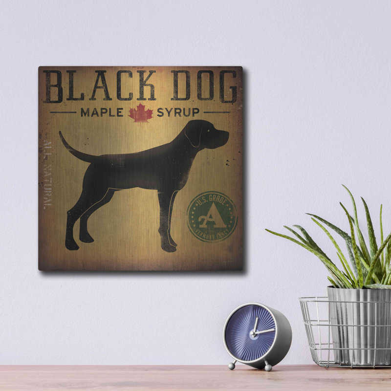 «Black Dog At Show No VT» par Ryan Fowler, H 12 po x l 12 po