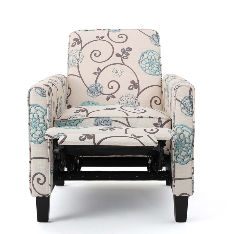 Push Back Chair For Elegant Home Décor, White/Blue