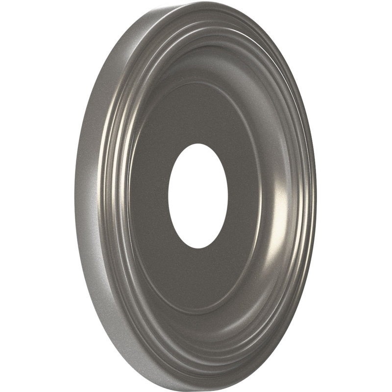 Traditional Traditional Thermoformed PVC Ceiling Medallion, Aged Dark Steel, 13" H x 13" W x 1.25" D
