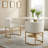 Upholstered Faux Leather Dining Chairs Modern Arm Chairs-2043675858-2043675857