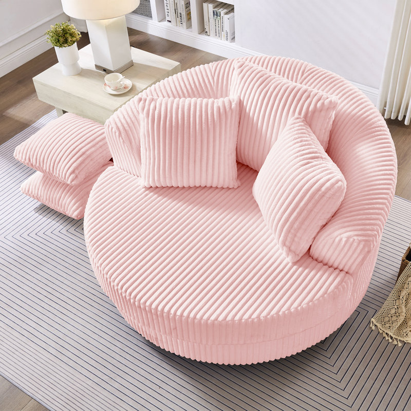 Chaise longue d'intérieur moderne, mousse rose et design printanier pour les espaces de vie