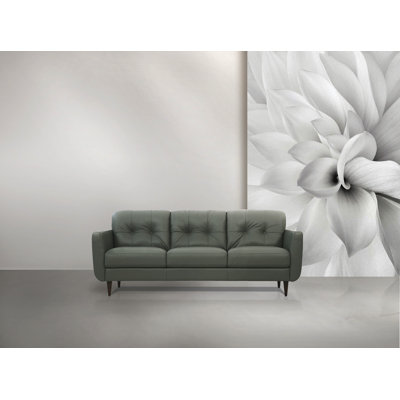 Bove 83" Genuine Leather Flared Arm Sofa