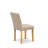5 Piece Dinette Set for 4 Includes a Round Dining Room Table with Dropleaf and 4 Light Tan Linen Fabric Parsons Dining Chairs, 42x42 Inch, Oak-1942241664-1982358898-1982358899