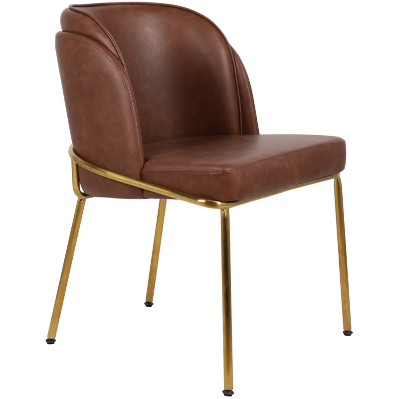 Jagger Side Chair, Brown Vegan Leather