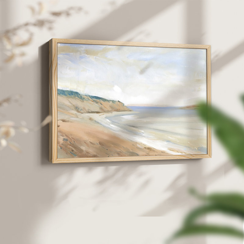 Shoreline Study I -Framed Print - Restickable, H 8 po x l 10 po, Naturel