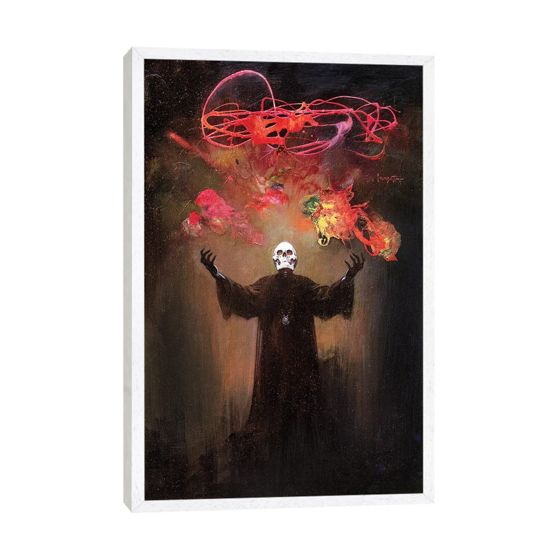 Devils Generation by Frank Frazetta - Print on Canvas, 66.04 cm H x 45.72 cm W, White Framed Canvas