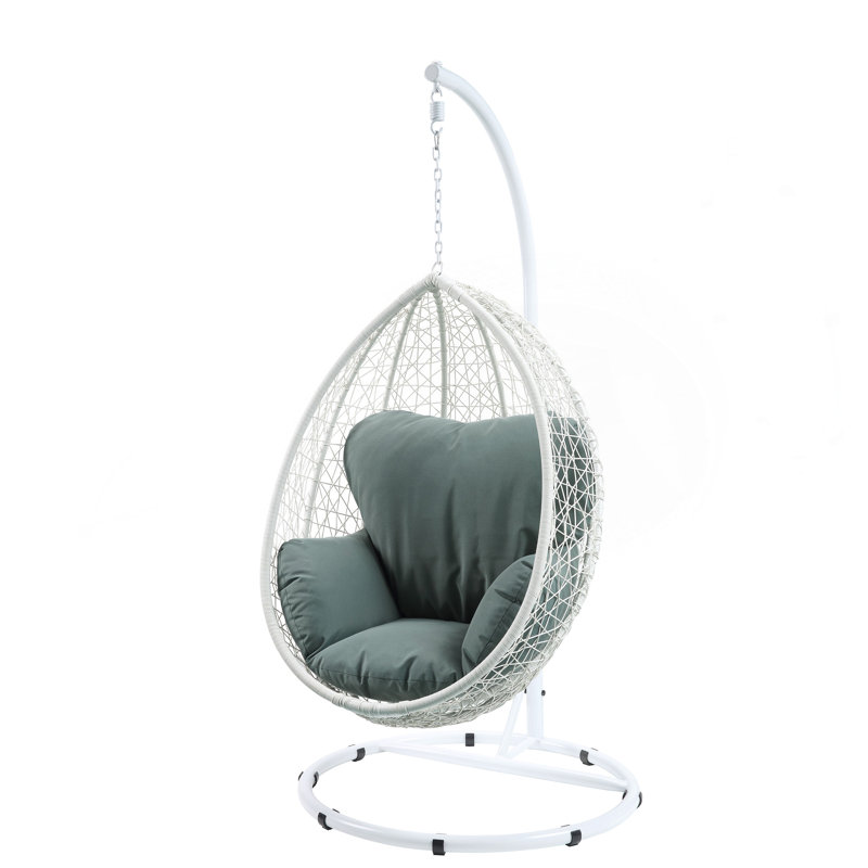 Fauteuil suspendu Simona, Vert/blanc