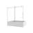 6063 Brushed Nickel Frameless One Fixed And One Shifted Shower Door,70MM 304 Stainless Steel Large Pulleys With Adjustable Soft Closing Function,With Nano Easy Cleaning,Stick Explosion-Proof Menbrance-123210306