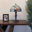 Lampe de table Veilleux Tiffany vitrail fleurs de colibri ampoule DEL incluse l 12 po x P 12 po x H 19 po
