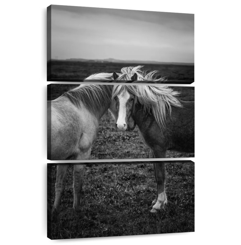 Brampt Loving Icelandic Horses, 65" H x 42" W