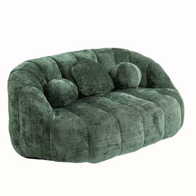 Fauteuil à billes Fauteuil à billes Fauteuil à billes Fauteuil à billes Fauteuil à billes à dossier haut et durable pour adultes et enfants, intérieur et extérieur, méridienne douce (Chenille)