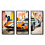 Orange orange, voiture de course American Gt - art mural-1109548077-1109548079