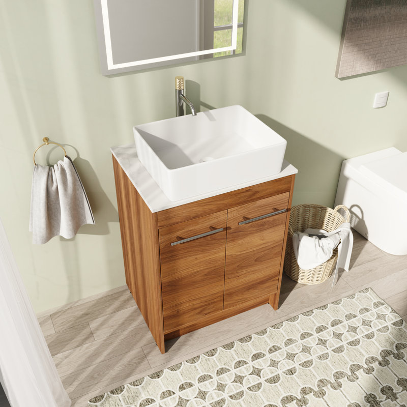 Meuble-lavabo simple 23,67 po avec comptoir Meryk