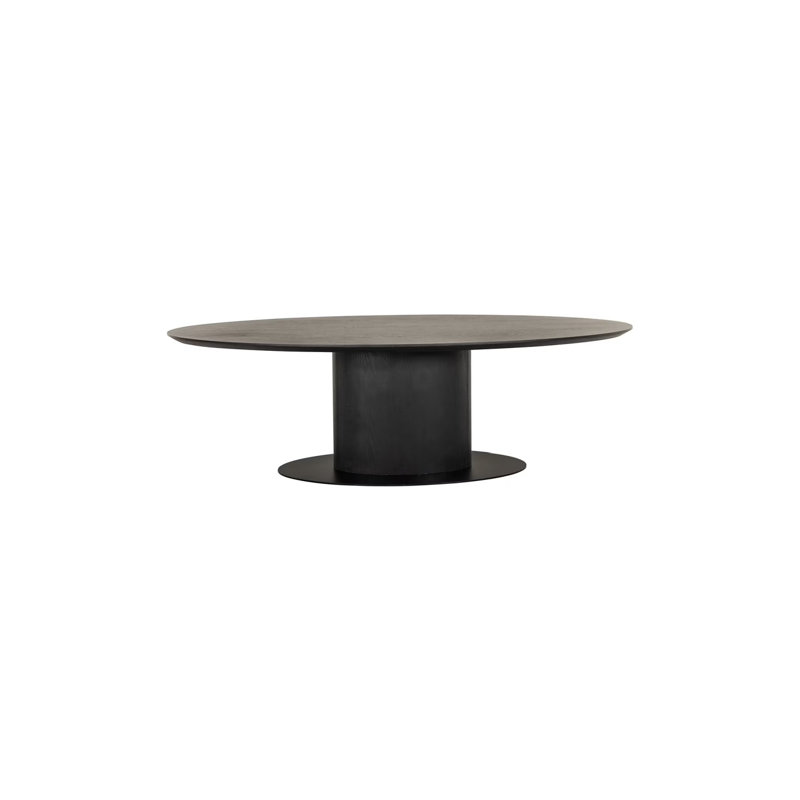 Table de salle à manger ovale, H 30 po x L 83 po x l 41 po, Café noir
