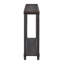 Ensemble de 2 tables de bout latérales étroites avec tablette, ensemble de 2 espresso L 8,0 po x l 22,0 po x H 24,0 po-749701117