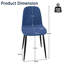 Ensemble de 4 chaises de salle à manger en tricot sans accoudoirs-119912959