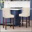 Tabouret de bar pivotant à losanges avec réglage de la hauteur à gaz et siège en similicuir confortable de différentes couleurs-1890797890