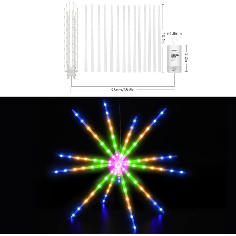 Feux d'artifice à piles 8 lumières