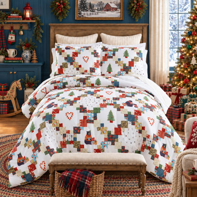 Ensemble d'édredon festif 3 pièces Your Your Lifestyle par Donna Sharp Holiday Love