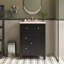 Meuble-lavabo moderne avec lavabo, meuble-lavabo à 2 tiroirs, conception compacte-87583777