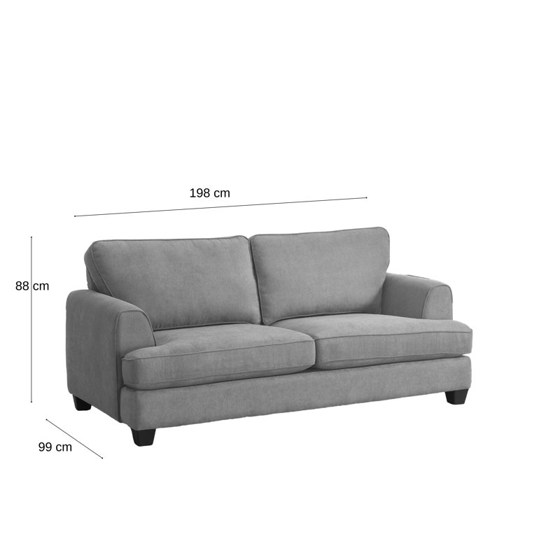 3 Seater Sofa, Flamingo