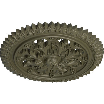 Endurathane York Ceiling Medallion, 21 5/8"OD x 2 1/2"P (Fits Canopies up to 3 5/8"), Hand-Painted Painted Turtle Finish