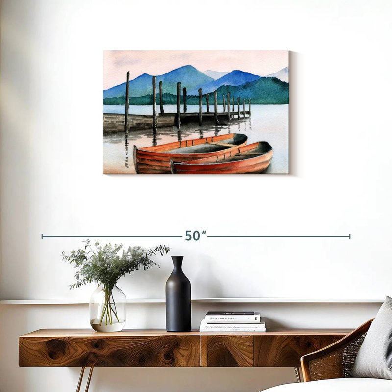 Mehar Boats Ashore, 20" H x 30" W