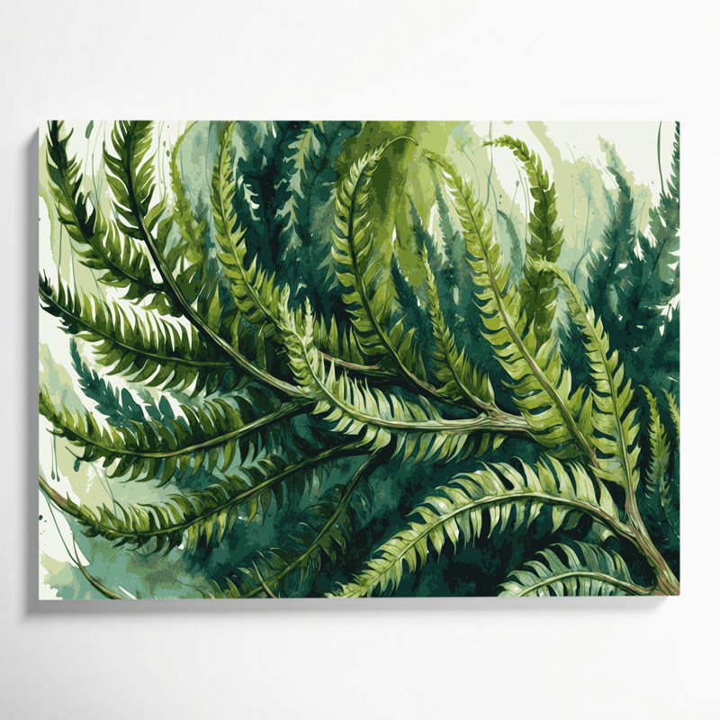 Art mural sur toile Botanical Staghorn, H 20 po x l 24 po