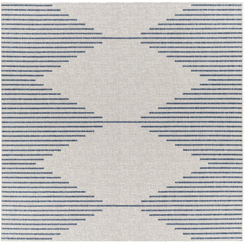 Tapis intérieur / extérieur gris Jaceyon, Carré 7 pi