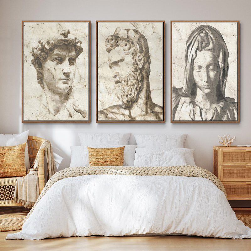 " Classical Study I " 3 - Pieces, Walnut, 27" H x 54" W