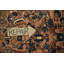 Tapis de couloir rétro en laine à motif floral 3 x 7