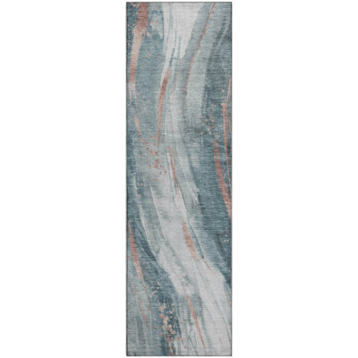 Premium Machine Washable Slesnick AMF1676 Swirls Rug