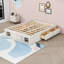 Queen Platform Bed with Built-In Storage Drawers and Shelves-1445972339