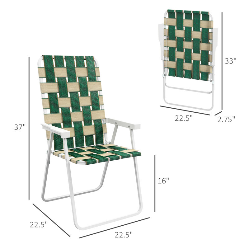 De 2 chaises de patio pliantes,. Chaises de camping classiques classiques pour l'extérieur, idéales pour le jardin, la piscine, la plage et la cour
